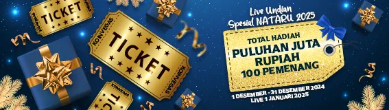 Tiket undian Berhadiah Total Rp 8.745.000 Special Natal dan Tahun Baru