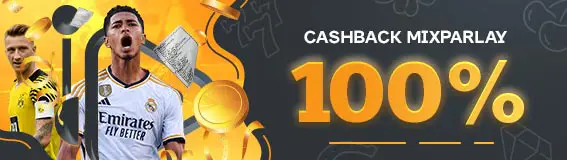 Cashback Mixparlay 100%
